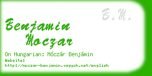 benjamin moczar business card