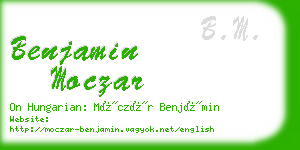 benjamin moczar business card